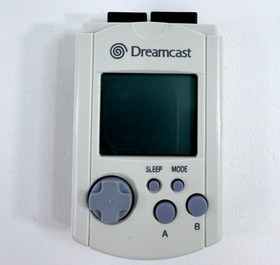 Sega Dreamcast HKT-7000 White Visual Memory Unit VMU with New Batteries - Tested