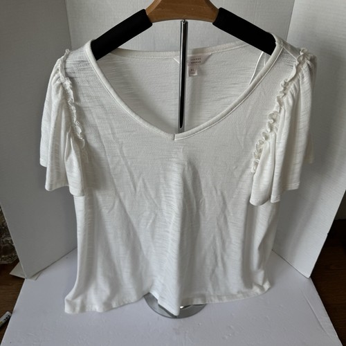 Camicia donna Lauren Conrad taglia, extra large svolazzante, maniche, bianco - Foto 2 di 6