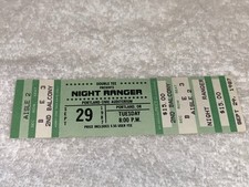 NIGHT RANGER 1989 UNUSED CONCERT TICKET CIVIC CENTER PORTLAND OREGON USA