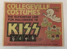 KISS 1979 disfraces de Halloween anuncio de papel de periódico