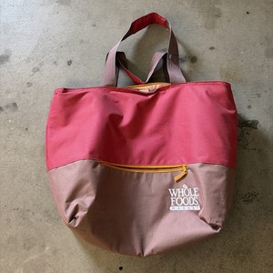 Whole Foods Large Insulated Cooler Tote Shoulder Reusable Shopping Maroon Bag