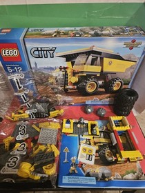 Partially Built Lego 4202 City Mining Truck Open Box.  