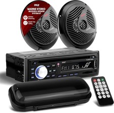 Pyle 6.5  Bluetooth Car Stereo, Waterproof , Single DIN Radio, 200-watt