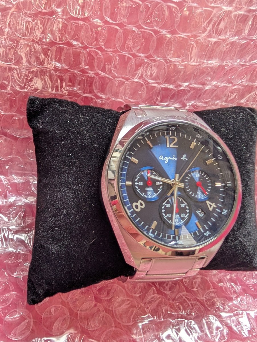 agnis.b. VD53 トリプルカレンダー腕時計 インディゴ | eBay