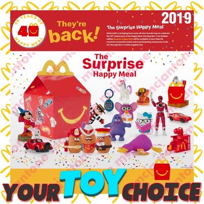 McDonald's 2019 40th ANNIVERSARY Surprise HAPPY MEAL Limited Edi YOUR Toy CHOICE