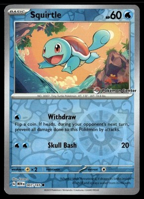 Squirtle - (Pokemon Center Exclusive) Promo 7/165 Pokémon TCG | eBay