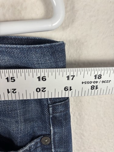 Seven For Mankind Womens Jeans Sz 31 Blue Dark Wash Solid Comfort Excellent - Picture 4 of 8