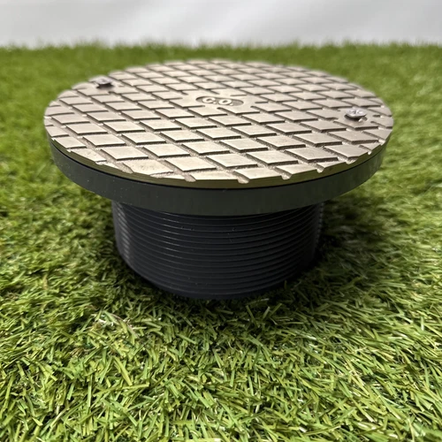 JSC SCH 80 6" Brass Cover With 4" Adjustable Cleanout  3” Plug MPT Male Threaded - Picture 1 of 13