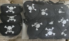 NEW 24 Count Pirate Eye Patch Skull Black Youth Adult Birthday Halloween pretend