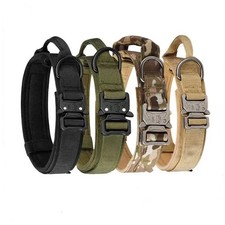 Pet Products Outdoor Tactical Dog Collar Metal Buckle Breathability Nylon Collar