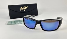 Maui Jim Local Kine Black Matte Blue Hawaii Polarized Sunglasses MJ810-53B