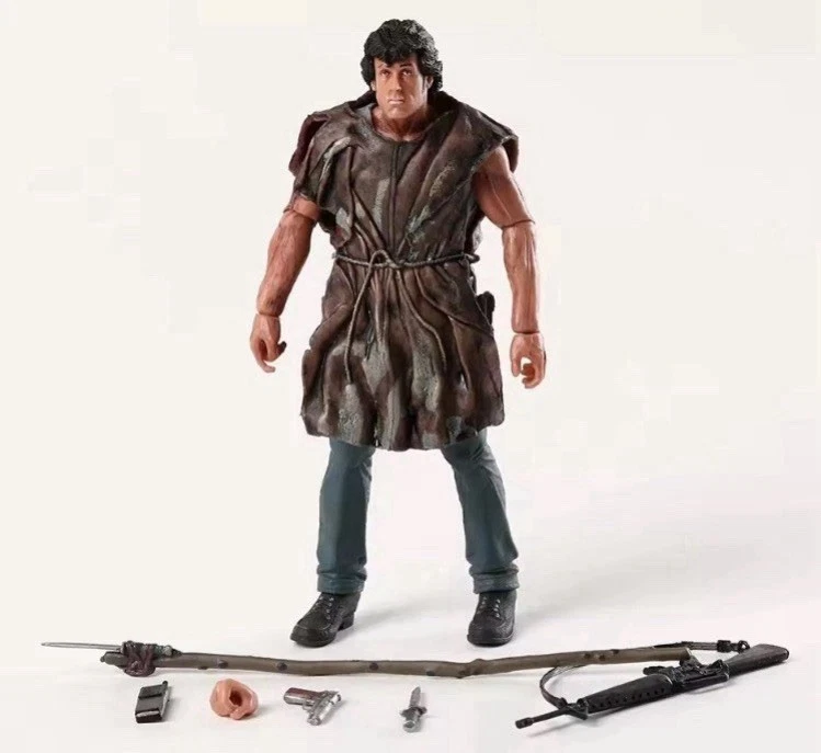NECA Reel Toys John Rambo Survival Version Action Figure First Blood Stallone - Image 2 of 4