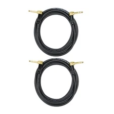 Audio2000's C25012P2 12 Feet 1/4" TRS Right Angle to Right Angle Cable (2 Pack)