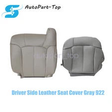 99 00-02 FOR Chevy Silverado Driver Bottom & Top Replacement Leather Seat Cover