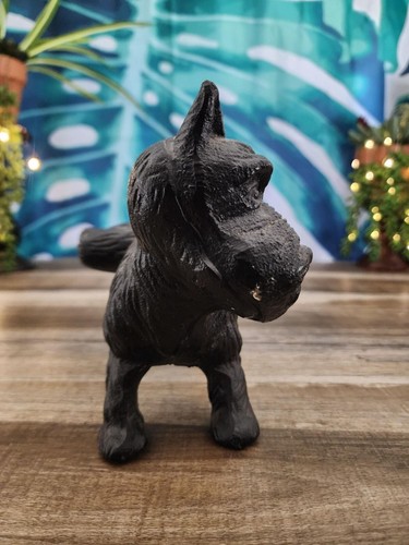 Naughty Scottie Dog Cast Iron Dog Statue Door Stop Vintage Scottie Dog BandWagon - Picture 7 of 10