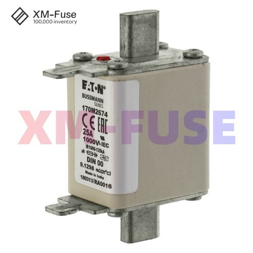 1 PIEZA Eaton Bussmann 170M2674 enlace fusible, alta velocidad, 25 A, CA 1000 V, - Imagen 2 de 8