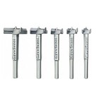 Forstner Bit Set for Woodworking 5pcs Carbide Forstner Drill Bits Round Shank.