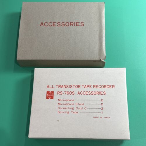 RS-760S All Transistor Tape Recorder Accessories Kit - 2 Microphones/Stands