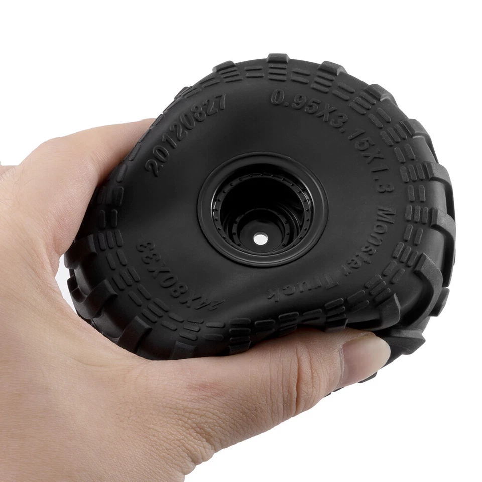 AXSPEED 80mm Monstertruck Felge Reifensat für RC Axial SCX24 TRX4m 1/18 1/24 Car - Bild 4 von 4