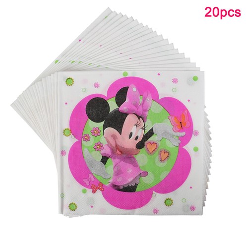 Minnie Mouse Party Supplies Plates Napkins Tablecovers Banners Birthday Decors - Picture 6 of 21