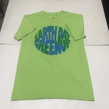 Hanes T-shirt Size S Green Earth Day Green Up Short Sleeves 3461