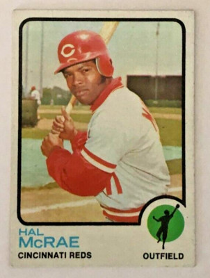 1973 Topps #28 Hal McRae, VGEX  7322 (small crease on border near upper L Corner