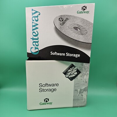 1999 Gateway Computers Software CD-ROM Disc Storage 2 Ring Binder 1.5'' LOT OF 2 