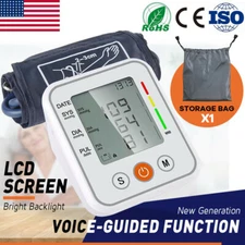 Digital Blood Pressure Monitor Upper Arm Heart Rate Machine BP Large Cuff