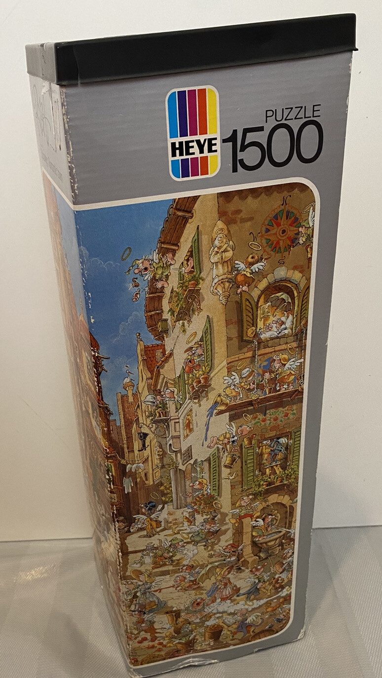 HEYE 1500 Piece Jigsaw Puzzle Vintage 1980s Spitzweg Town (Sealed Pieces)