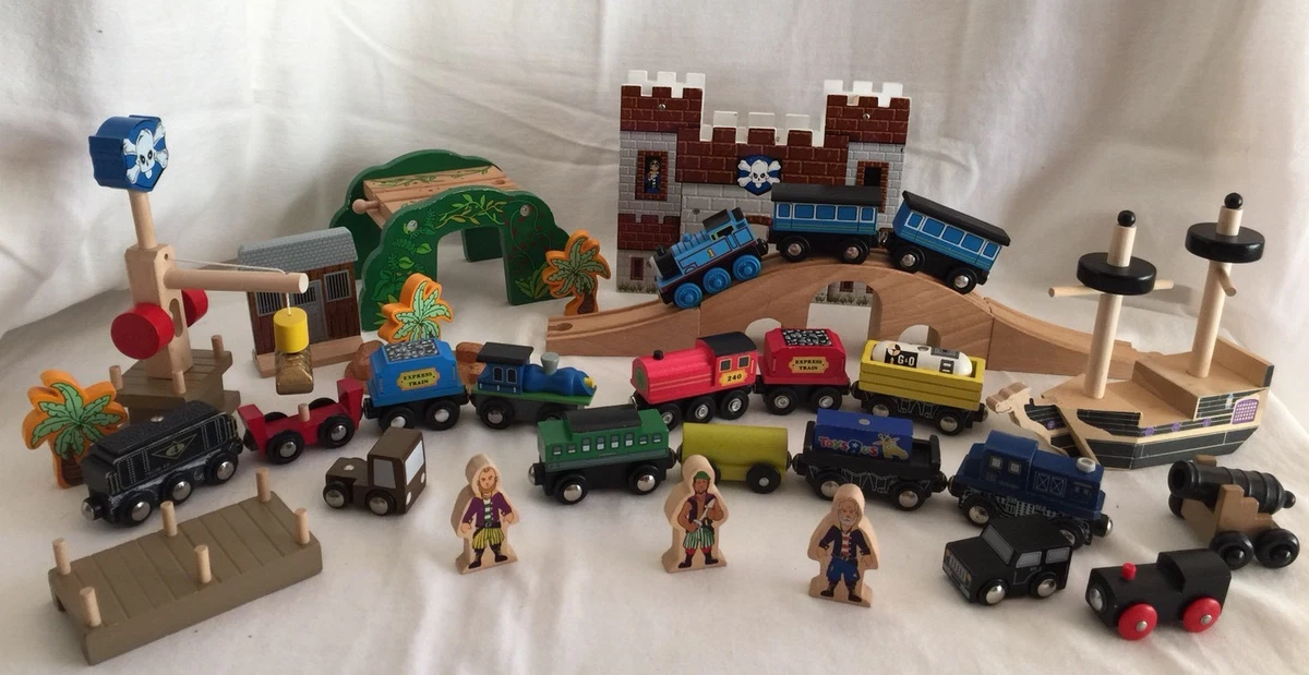 95 piece best sale wooden train set