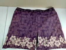 Cherokee Men's XL Drawstring Swim Trunks Hawaiian Print Excellent