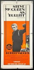 BULLITT (1968) Movie Poster Daybill, Steve McQueen, First Printing RARE!