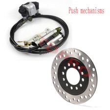 Rear Disc Brake Assembly Master Cylinder Caliper Rotor Kit for ATV GO CART