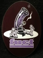 FUCT STICKER "BONG BREAK"  2 3/8 X 3 3/8" GLOSSY NICE 