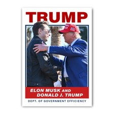 Tarjeta coleccionable presidencial DOGE Donald Trump Elon Musk 2025 MAGA