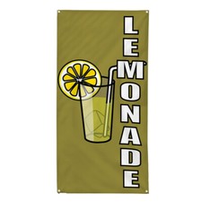 Vertical Vinyl Banner Multiple Sizes Lemonade with Background Outdoor