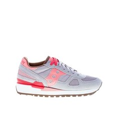 SAUCONY chaussures femme Grey fabric and suede Shadow Original sneaker with pink