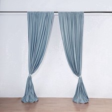 DUSTY BLUE 10 x 10 ft Polyester BACKDROP CURTAINS Drapes Panels Home Event Party