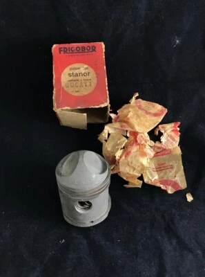 NOS DUCATI SINGLE BEVEL 100CC. 100SPORT FRIGOBOR PISTON SET 50.27MM - Photo 1/4