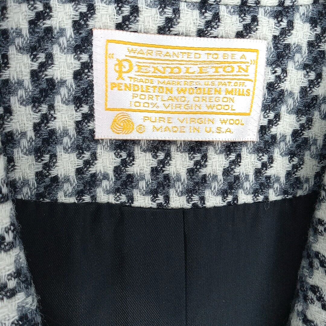 Pendleton Houndstooth Blazer Jacket 100% Wool Wom… - image 5