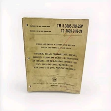 TM 5-3805-210-35P Military Technical Manual Road Grader  Huber - Warco 4D MM