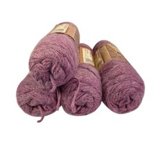 Lot of 4 Caron Dazzle Aire Yarn Mauve Pink 3 Oz One Dye Lot USA 2667 Vintage New