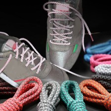 Shoelaces 100/120cm Reflective Round SneakerAthletic Sports Boot Tennis ShoesA  