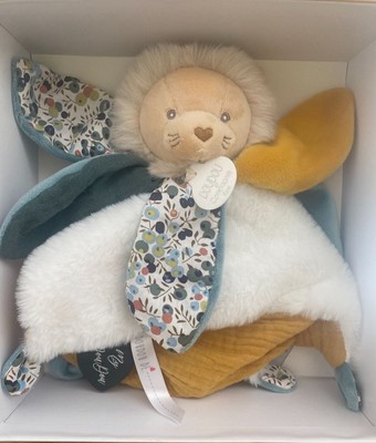 NEW! DouDou Et Compagnie Paris France Plush LION Lovey Doll