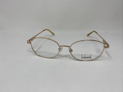 FUNDAMENTALS EYEWEAR E106 54/17/135 YG YELLOW GOLD FLEX HINGE A608