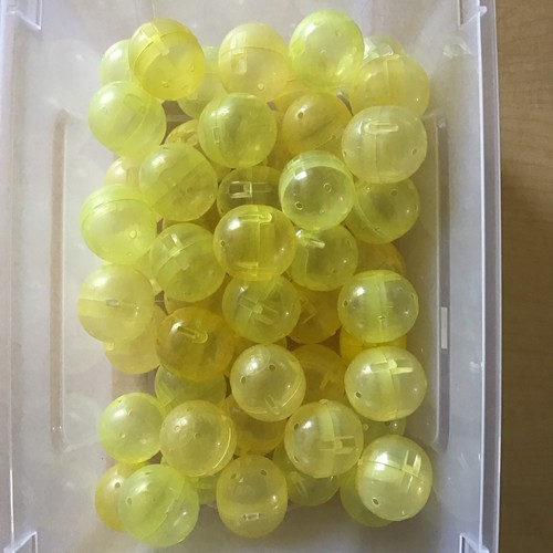 50 Empty - Small Capsules for Gashapon Machine Bandai - Japan - Yellow