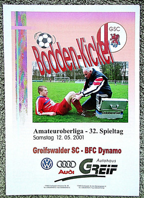 Greifswalder SC - BFC Dynamo Berlin  2000-2001 Oberliga Nord