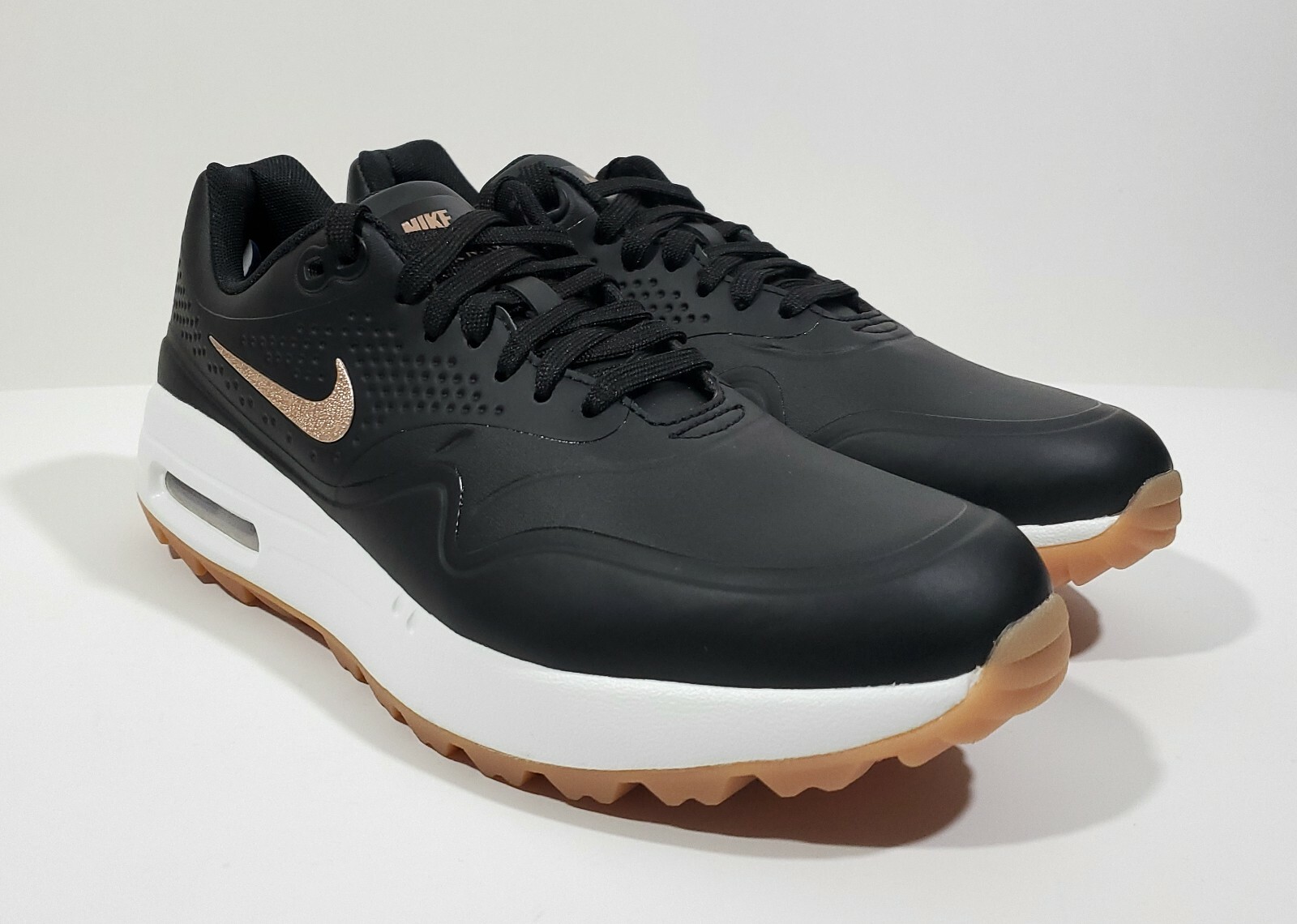 Nike Air Max 1 G Womens Golf Shoes Black White Bronze Size 9 | eBay
