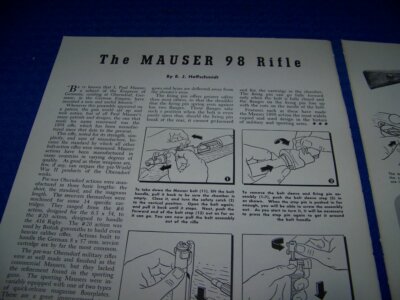 MAUSER 98 (.416 RIGBY) RIFLE..TAKEDOWN/EXPLODED VIEW..(957BB)