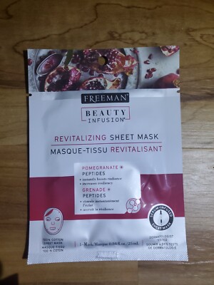 FREEMAN Beauty Infusion Revitalizing Sheet Face Mask - Pomegranate + Peptides